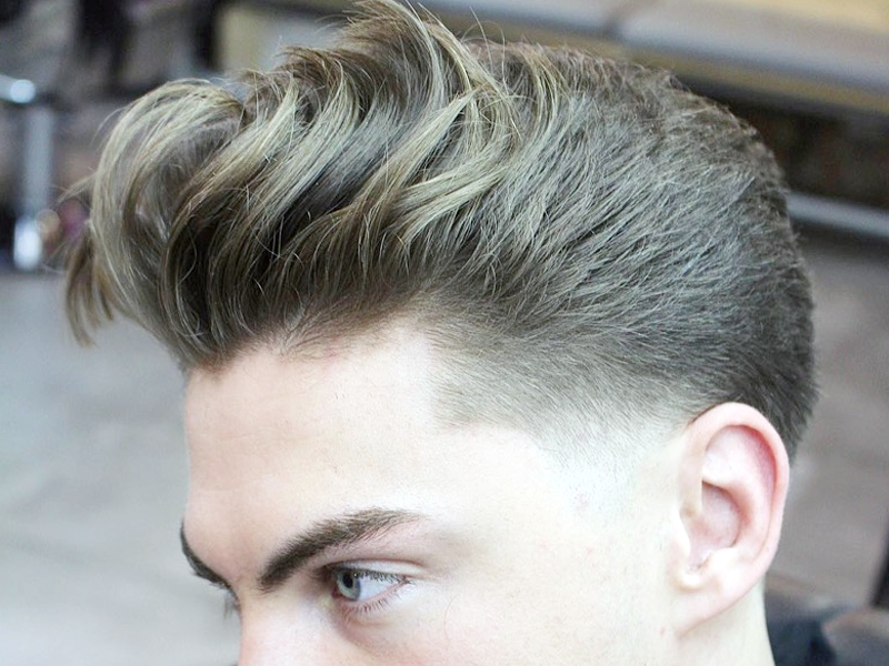 Natural Flow + Taper + Temple Fade Hair Style