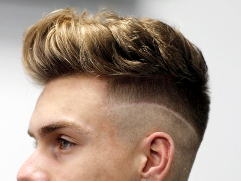 9. Matte Pomp High Low Fade Hair Style