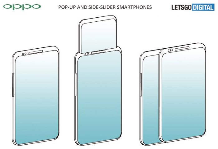 oppo pop-up and side-slider smartphones