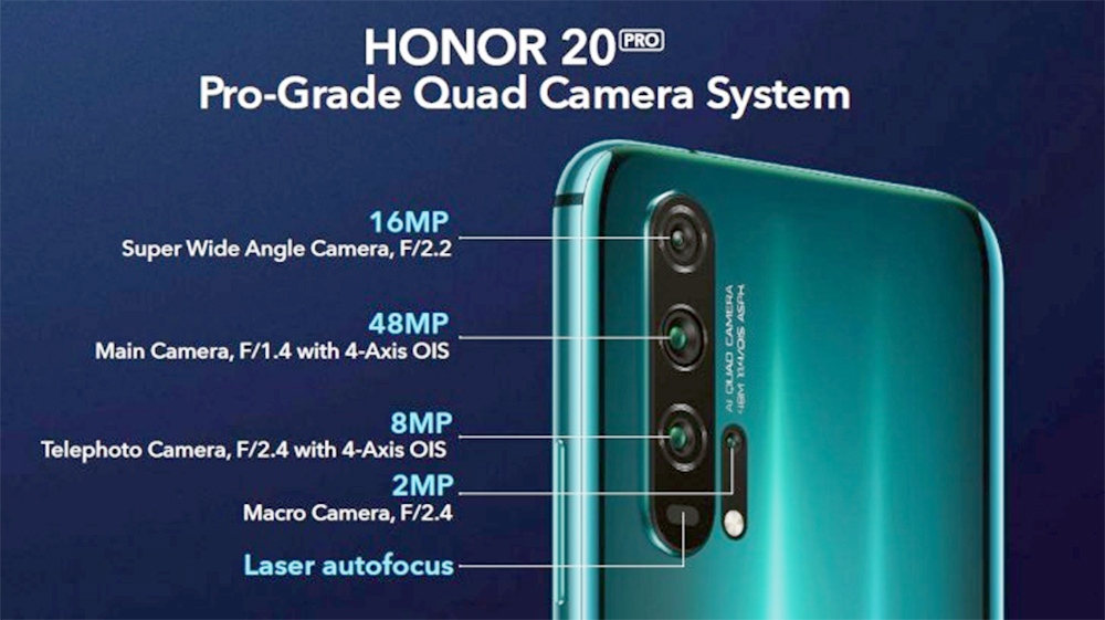 Honor 20 Pro Quad Camera System