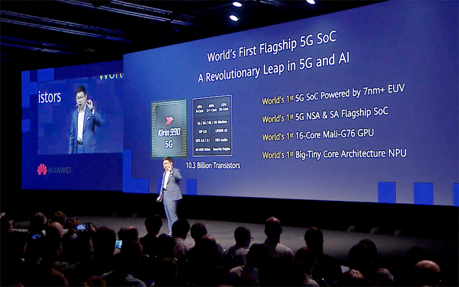 Huawei Builds 5G Modem Into Flagship Kirin 990 Processor