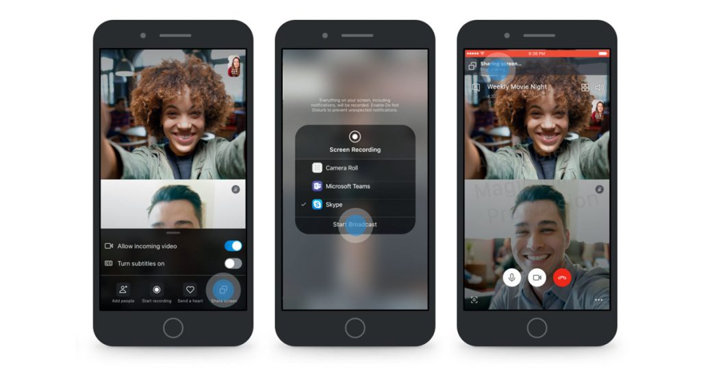 Skype adds screen sharing Feature to its Android & IOS Apps