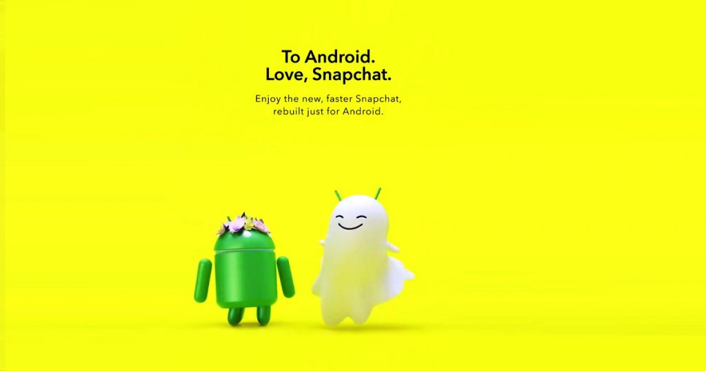 Snapchat revamps the version of the Android app