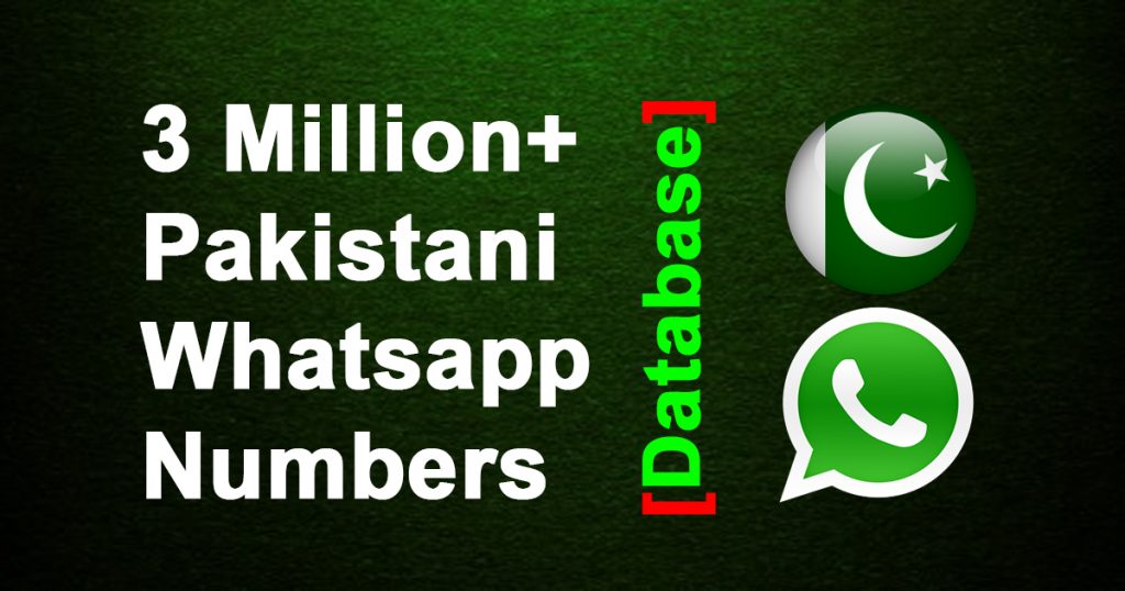 3 Million+ Pakistani Whatsapp Phone Numbers Database