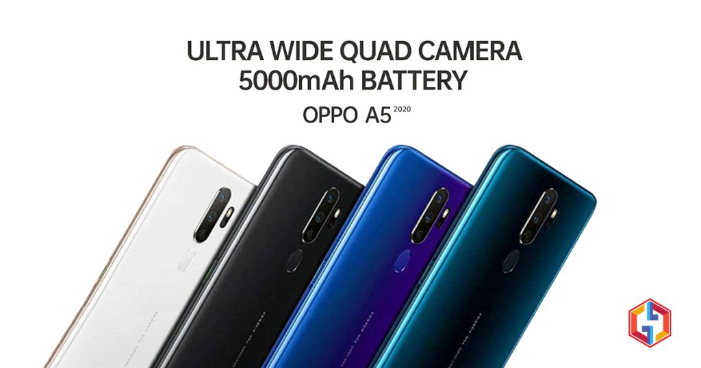 Oppo A5 2020 With Quad Cameras 5000mAh Battery 1024x538