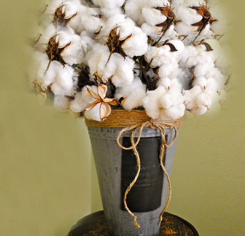 Cotton Flowers Bouquet Decoration