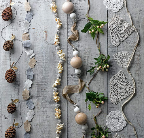 Create unique garlands from recycled materials