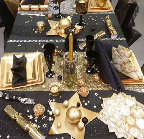 Gold & Black Elegant New Year Evening Party