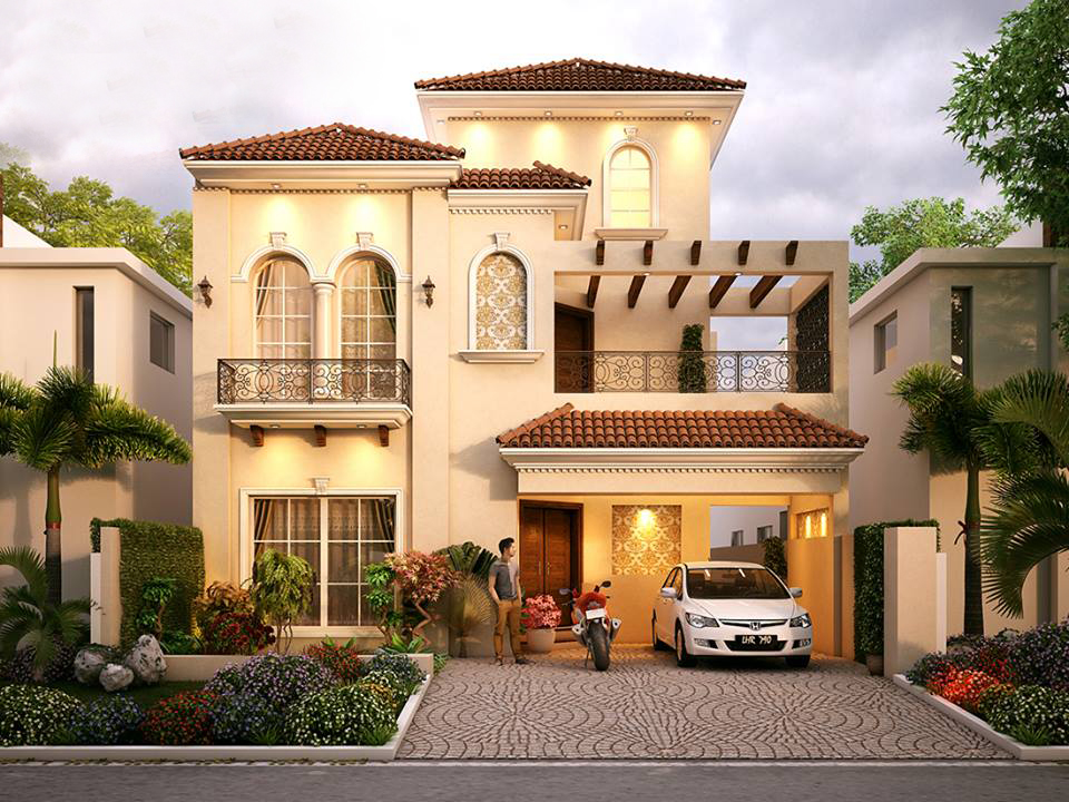 Spanish 1 Kanal House Elevation