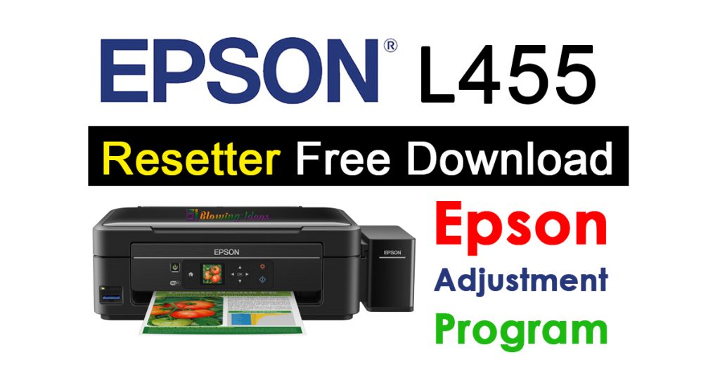 Epson L455 Resetter Adjustment Program