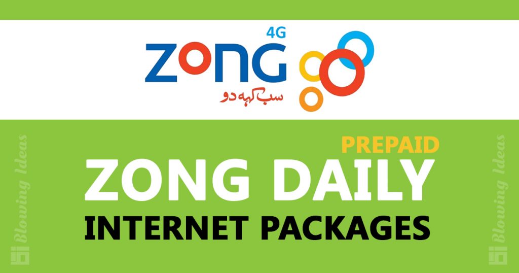 Zong Prepaid Daily Internet Packages 1024x538
