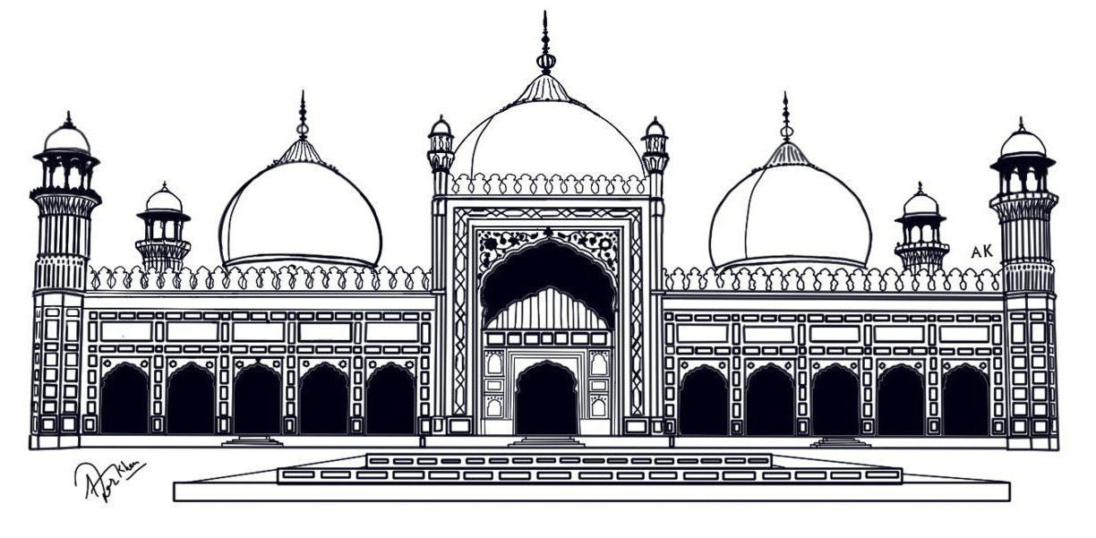 Badshahi Mosque Sketch