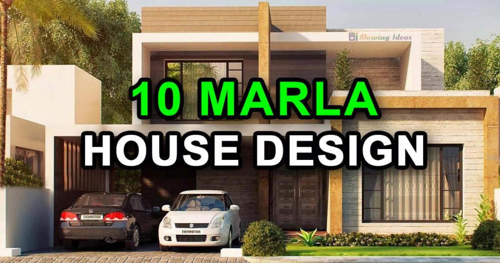 Stylish 10 Marla House Elevation, 10 Marla House Plan With Elevation