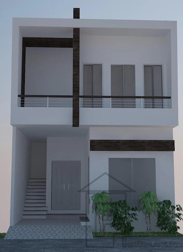 3D Elevation of 3 Marla House
