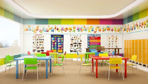 Colorful Classroom Interior Design