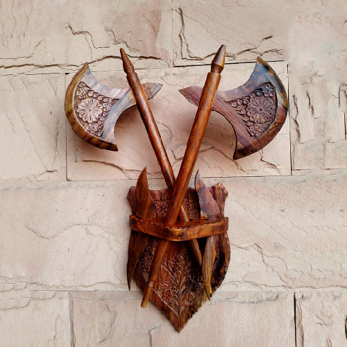 Wooden Axe Wall Hanging Craft