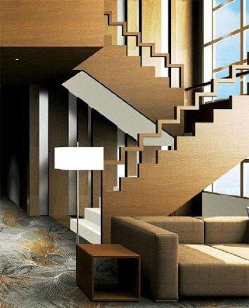 Wooden Stair Railing Design