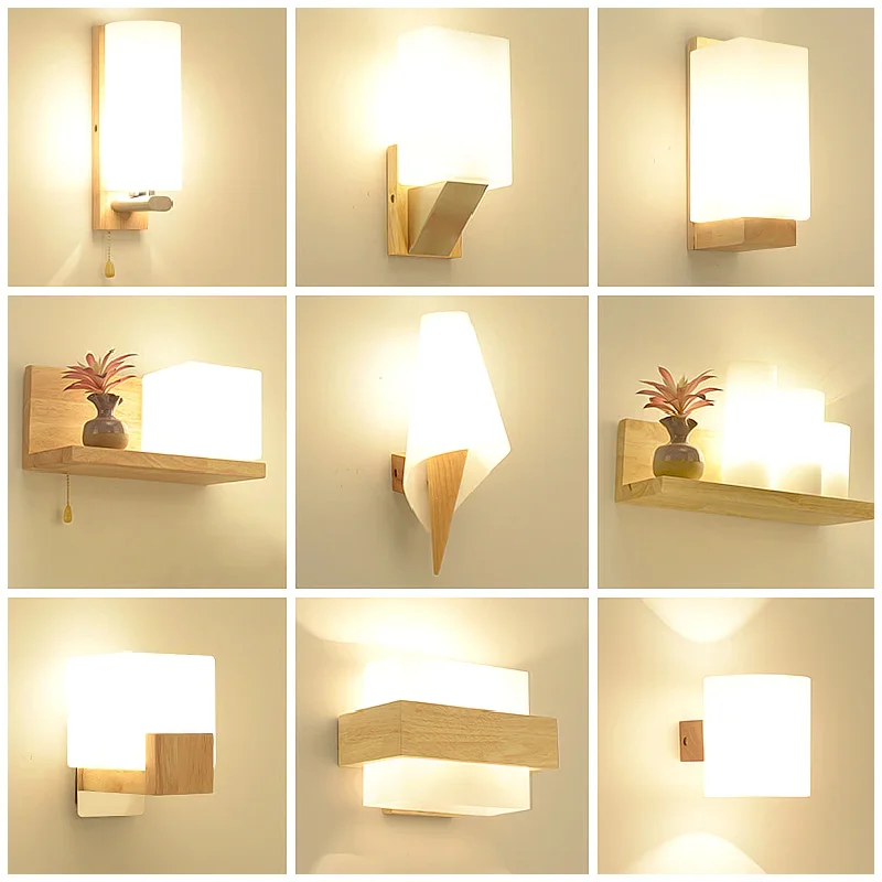 Wooden Wall Lamp Design