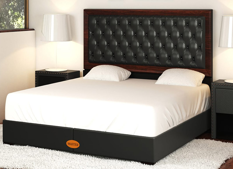 Black Wooden Bed