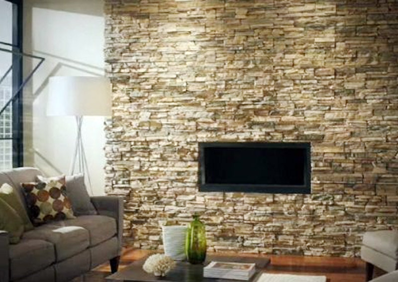 Living Room Wall Rock Design