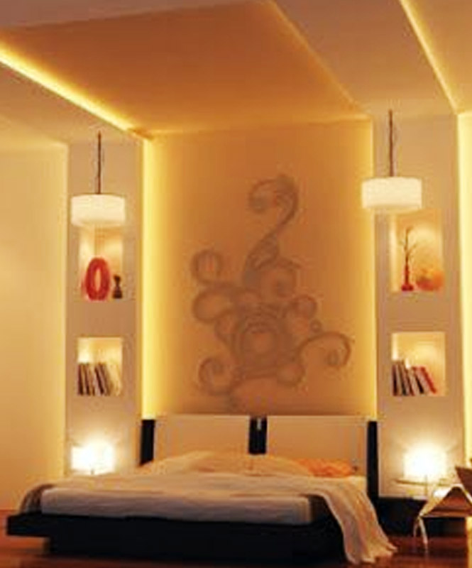 Modern Bedroom Wall Niches Design