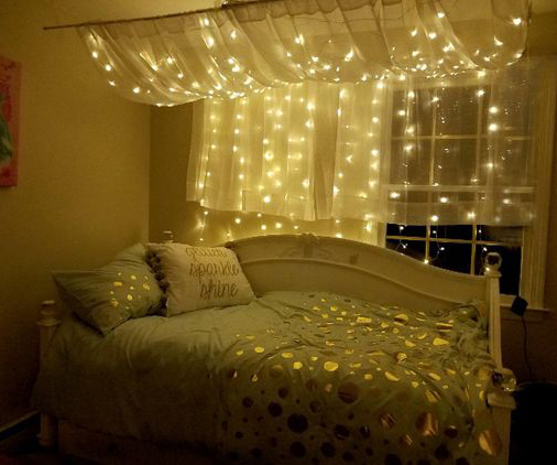 String Light Bedroom