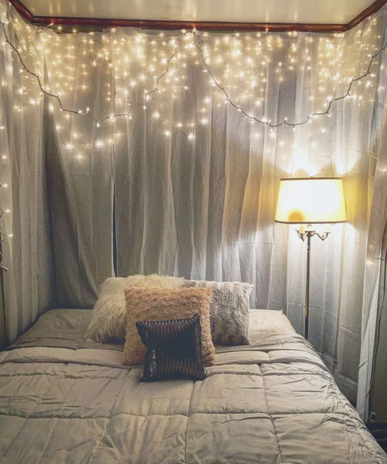 Window Curtain LED Light Bedroom