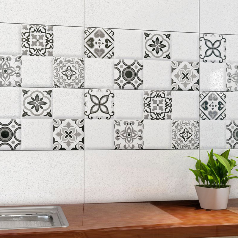 Black and White Pattern Tiles