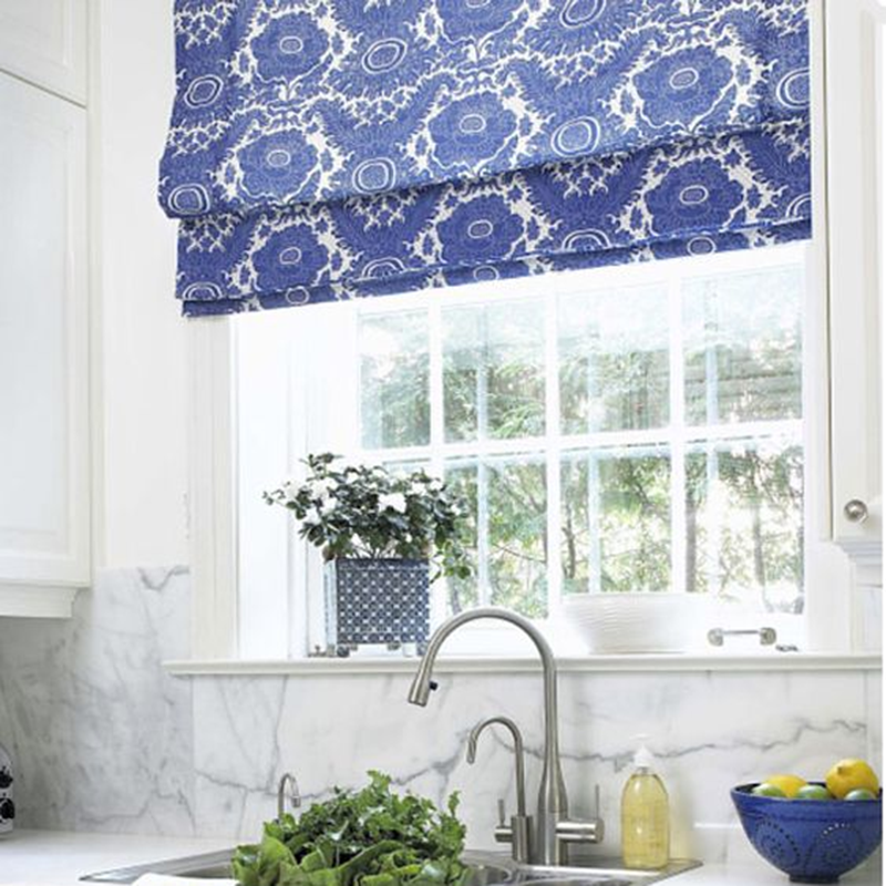 Blue Above Sink Curtain