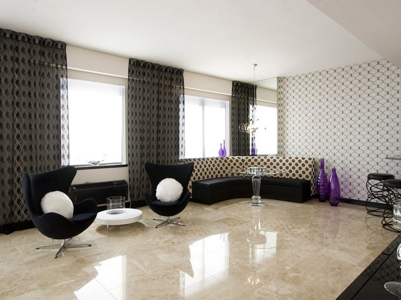 Italian Marble Flooring For Modern Living Room