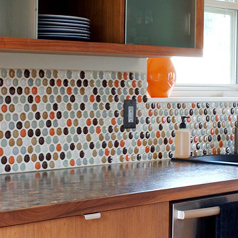 Kitchen Backsplash Round Tiles