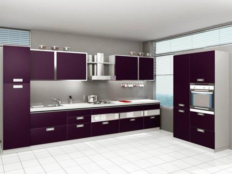 Purple Kitchen Cabinet 1