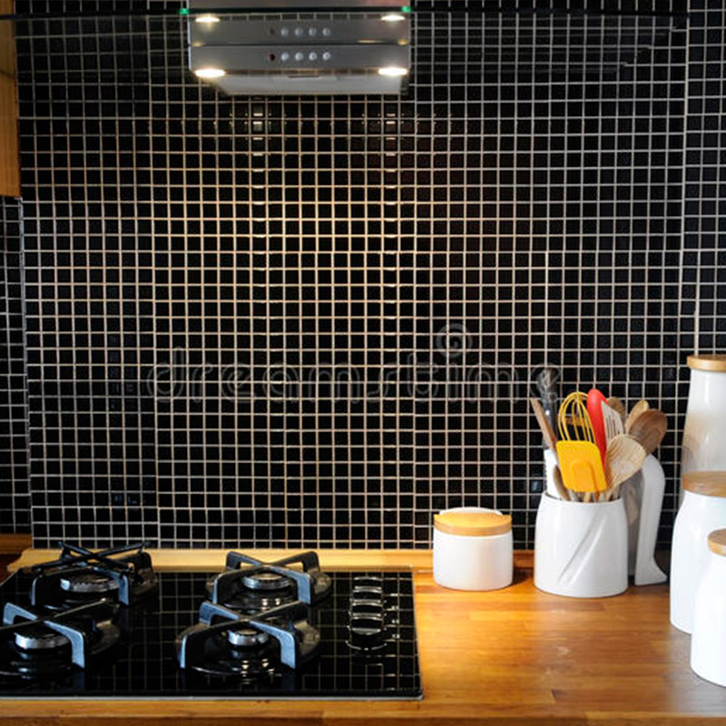 Small Black Tiles for Kitchen
