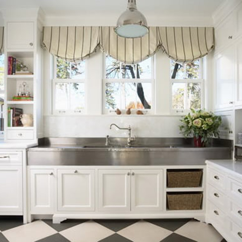 Traditional White Kitchen Curtains