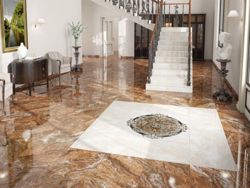 Agate Floor Tiles Design In Living Room