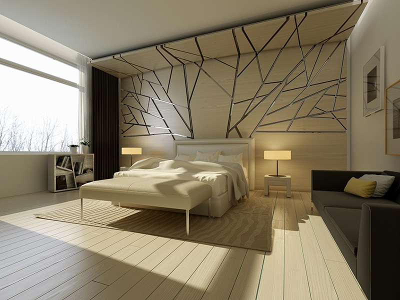 Bedroom Feature Wall Texture Style