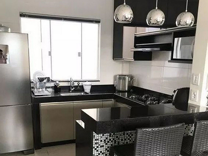 Black And White Kitchen Cabin