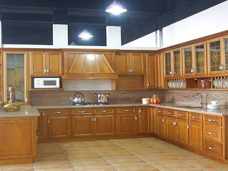 Brown Wood Kitchen Cabinet