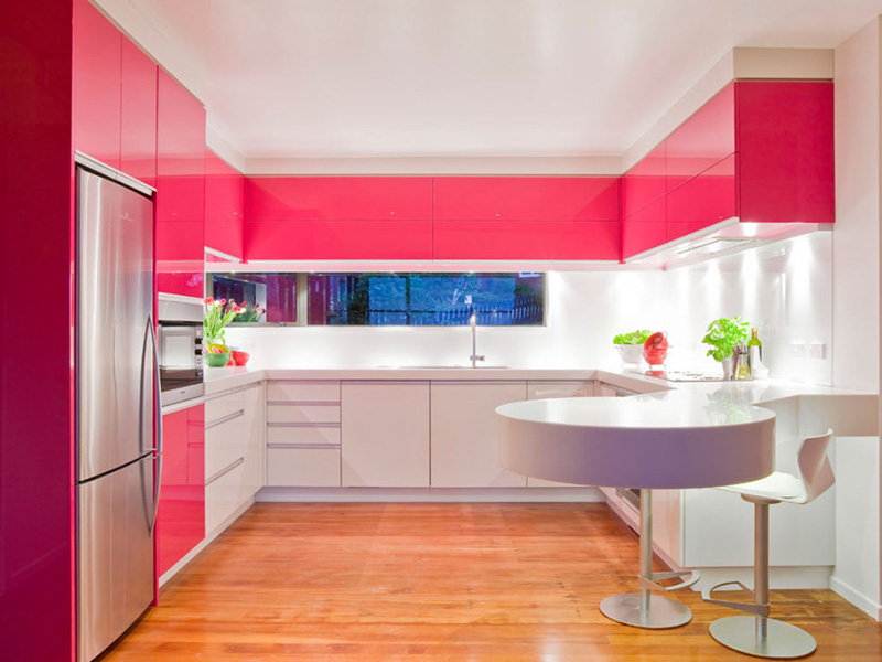 Colored Kitchen Cabinet