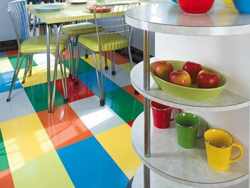 Colored Kitchen Floor Tiles