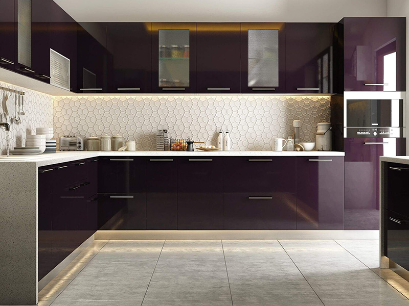 Dark Purple Kitchen