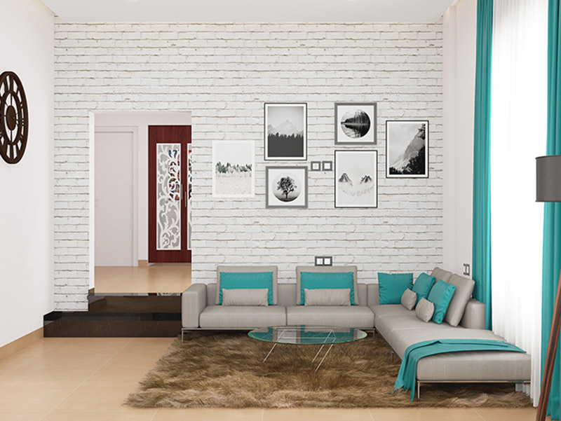 Living Room Tiles Design Cafe Style