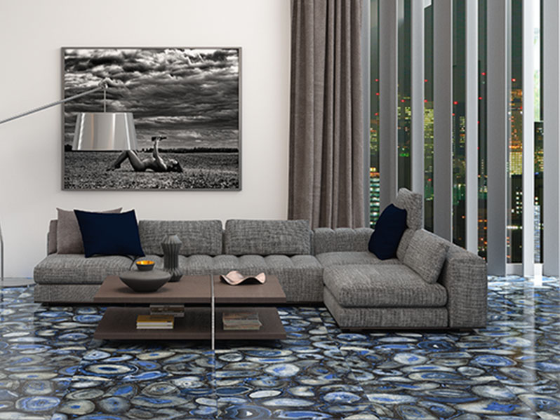 Marble Agate Floor Tiles Living Room