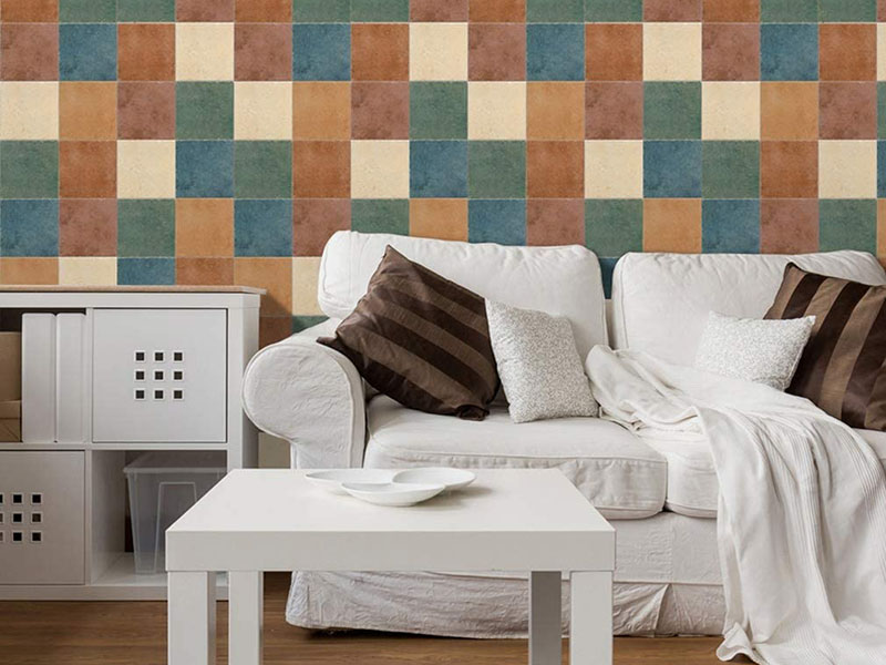 Mix Colored Texture Wall Tiles Livingroom