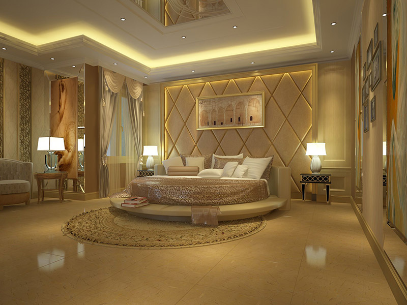 Modern Gold Wall Bedroom Tiles