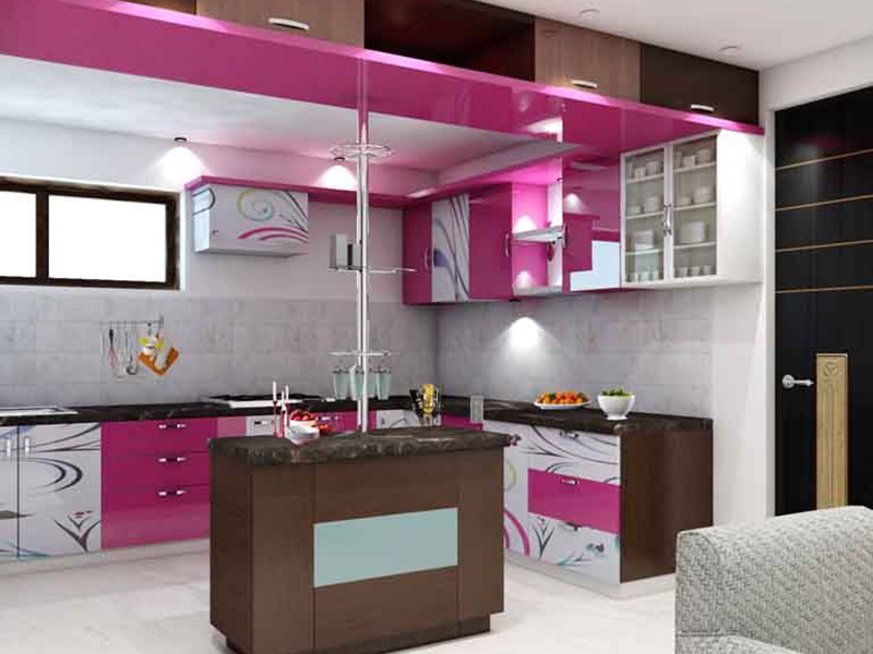 Multi Color Kitchen Cabinet