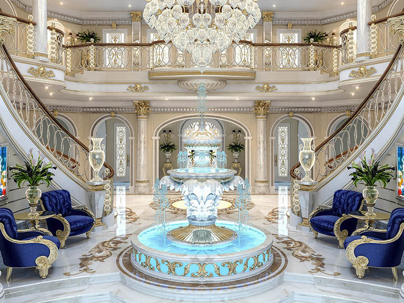 Royal Style Stair In Hall