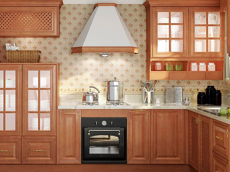 Rural Cherry Kitchen Cabinet Style Of Wood