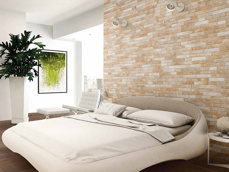 Rustic Wall Tiles Bedroom