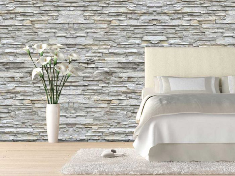 Stone Tiles Wall Cladding Bedroom Design